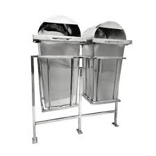 Pedal Dual Stainless Steel Bin, for Outdoor Trash, Refuse Collection, Feature : Durable, Eco-Friendly