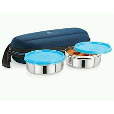 Lunch Box - 2 Containers, for Packing Food, Feature : Durable, Eco Friendly, Good Quality, Leak Proof