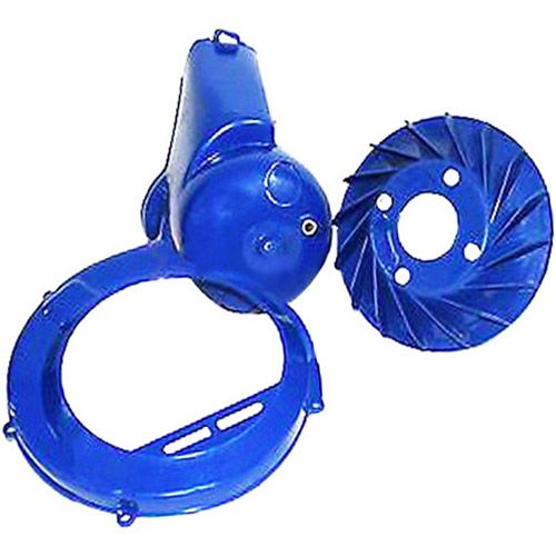 Vespa VBB VBA Bajaj Chetak Flywheel Cover With Fan And Engine Cover Blue Plastic
