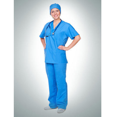 Plain Cotton Women Doctor Uniform, Sleeve Type : Half Sleeves