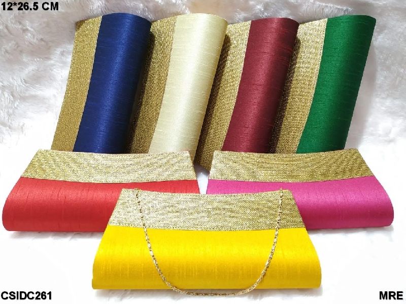 Beautiful Raw Silk Clutch