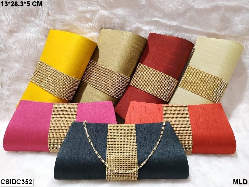 Raw Silk Clutch