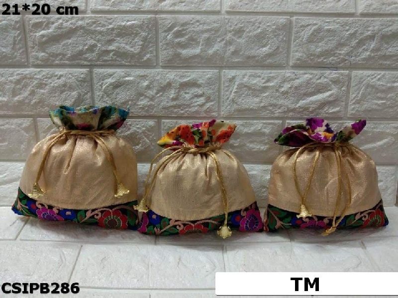 Raw Silk potli bags