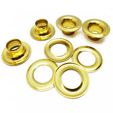 Non Polished Brass Eyelet for Curtains, Garments, Shoe