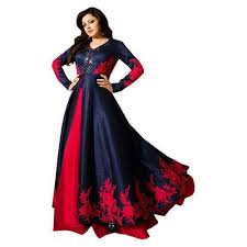Ladies gown, Color : Red, Green, White, Pink, Maroon, Purple, Grey