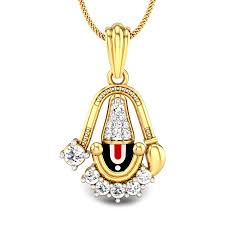 Diamond Balaji Gold Pendant, for Engagement, Anniversary, Gift, Specialities : Water Proof, Scratch Proof