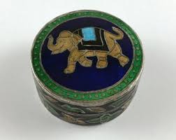 Non Polished Alluminium Printed Elephant Enamel Coin Box, Feature : High Strength, Quality Tested