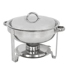 Round Brass Chafing Dish, for Hotel, Restaurant, Party, Capacity : 1-3 Ltr, 3-5Ltr, 5-7 Ltr