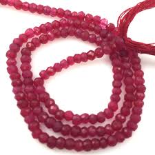 Non Polished Ruby Faceted Beads, Gemstone Color : Black, Blue, Brown, Green, Pink, Purple, Red