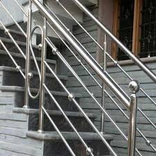 Non Polished Stainless Steel Railing, for Staircase Use, Feature : Attractive Designs, Corrosion Proof