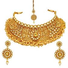 Non Polished Gold kundan necklace set, Purity : 18-24K