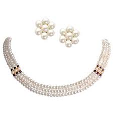 Pearls necklace set, Style : Antique