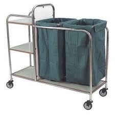 Stainless Steel Linen Trolley, for Home Use, Hospital Use, Feature : Anti Bacrterial, Durable, Eco-Friendly