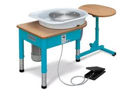 Manual Electric Potters Wheel, for Making Clay Pottery, Color : Black, Blue, Brown, Grey