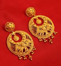 Non Polished Gold Plated Earrings, Purity : 18-24C