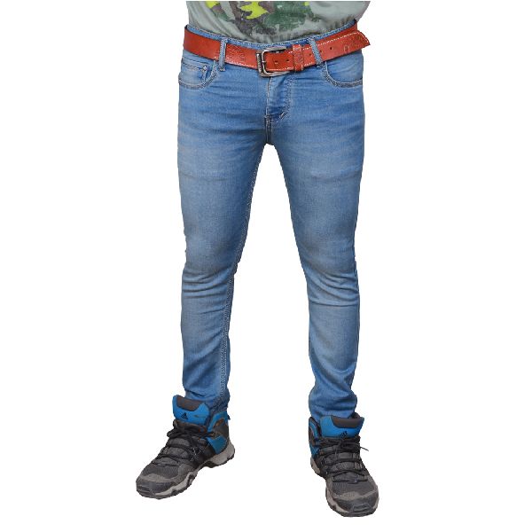 Mens Blue Denim Jeans, for Casual Wear, Waist Size : 28 to 36 inch