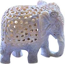 Stone Fine Carving Elephant Statue, for Garden, Home, Office, Shop, Style : Antique, Modern