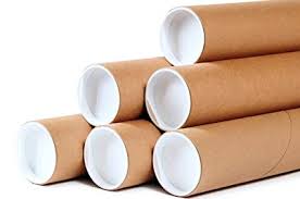 Cylindrical Shape Craft Paper Mailing Tubes, for Packaging, Color : Blue, Brown, Creamy-brown, Red