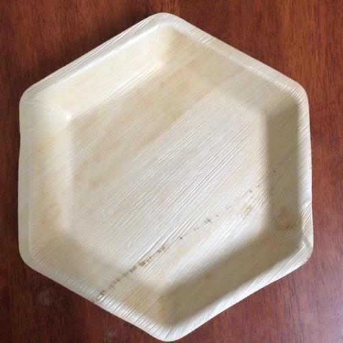 Hexagonal Areca Leaf Plate