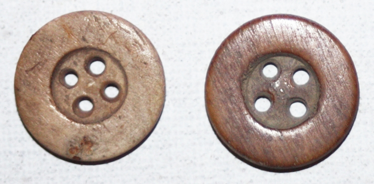 Bone Buttons, Shape : Round