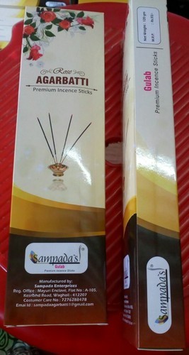 Bamboo Sampada Gulab Incense Sticks, for Religious, Packaging Type : Box