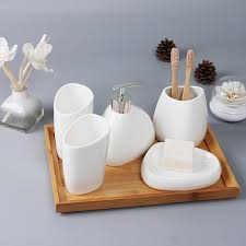 Dotted ceramic bath accessories, Feature : Reliable, Optimum Quality, Precise design