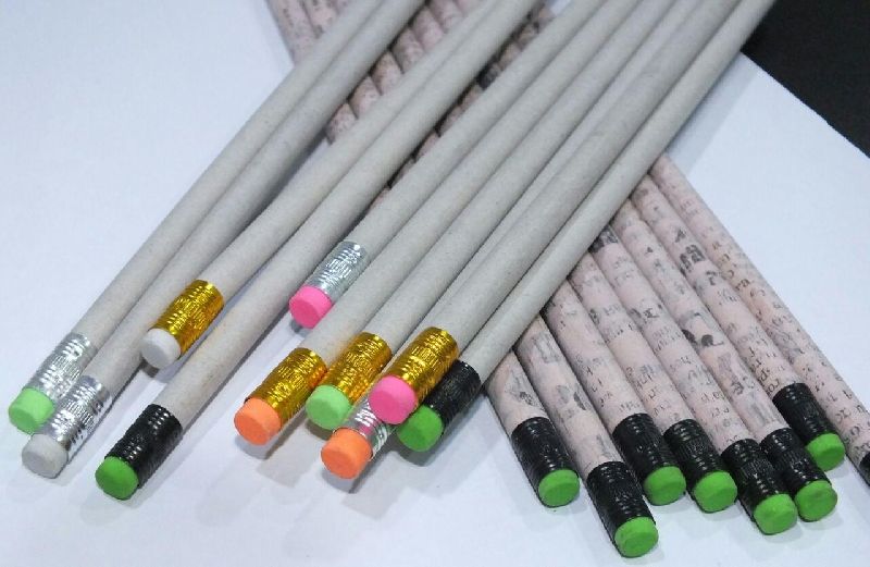 Rubber Tipped Paper Pencil, Color : Multicolor
