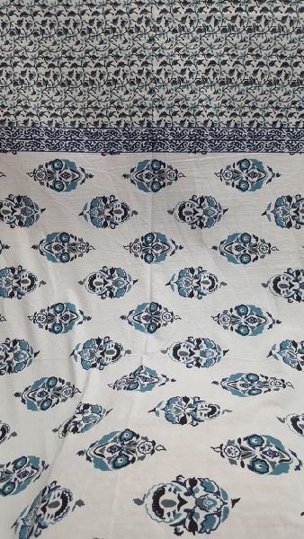 Printed 100% Cotton 2005 Blue Pottery Bedspread, Size : 220X240 Cm