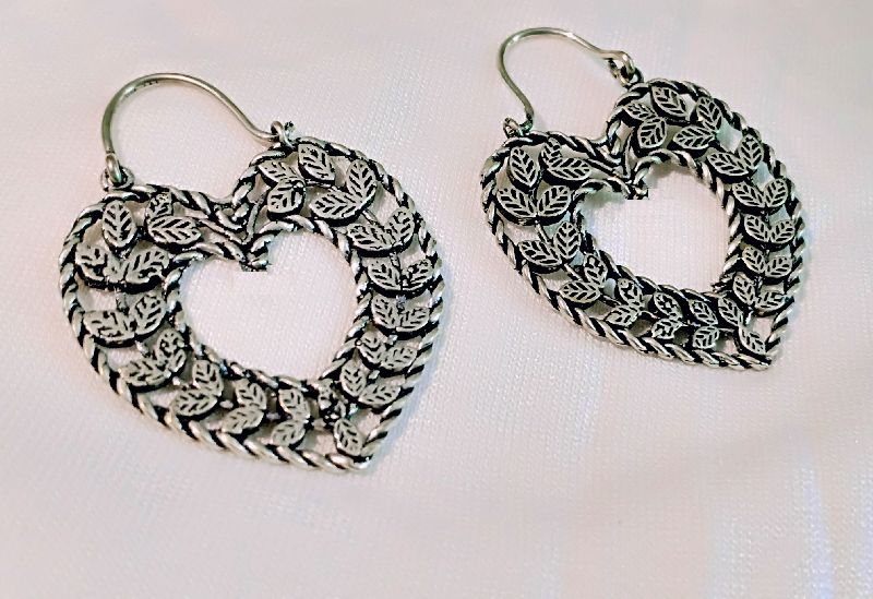 Piraya Jewels E0003 Oxidised Brass Earrings, Style : Antique