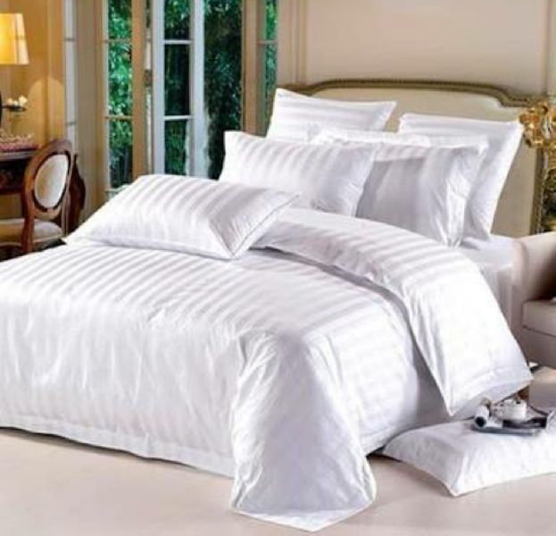 Cotton Satin Stripe Bed Sheet