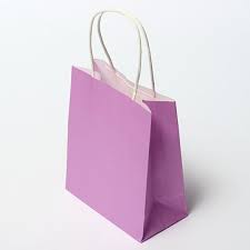 Purple Kraft Paper Bags, For Gift Packaging, Shopping, Size : 12x10inch, 14x10inch