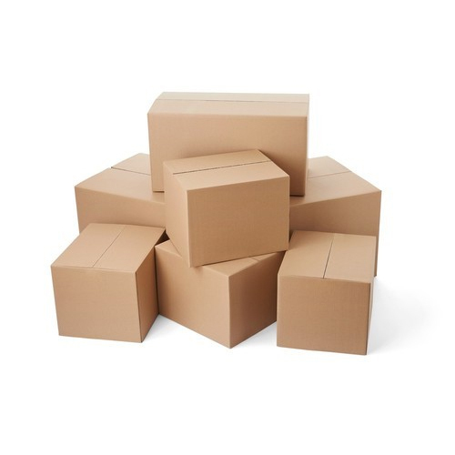 Rectangular Plain Corrugated Boxes, for Goods Packaging, Color : Brown