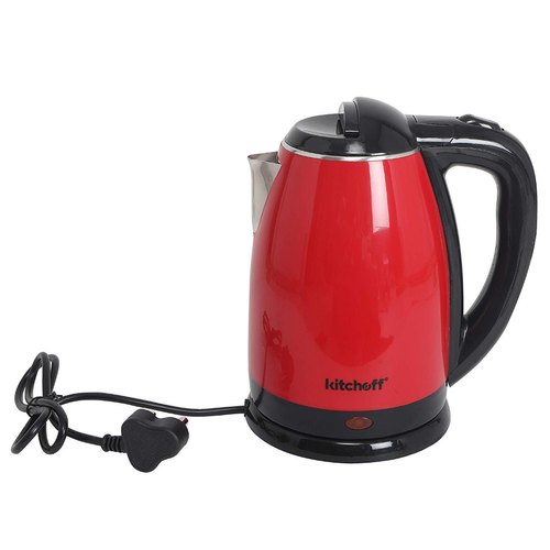 Kitchoff 1.7 Litre Double Body Red Coated Automatic Stainless Steel Electric Kettle