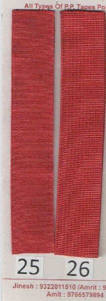 Dark Red Stripe Polyester Webbing