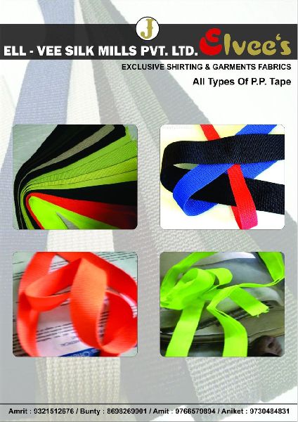 PP Polypropylene Webbing Ribbon Tape, for Garments, Making Foldable Beds, Feature : Durable, Good Quality