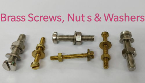 Brass Screws with Nut and Washers
