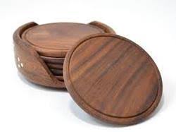 Non Polished wooden coaster, for Decoration Use, Hotel Use, Restaurant Use, Tableware, Feature : Dustproof
