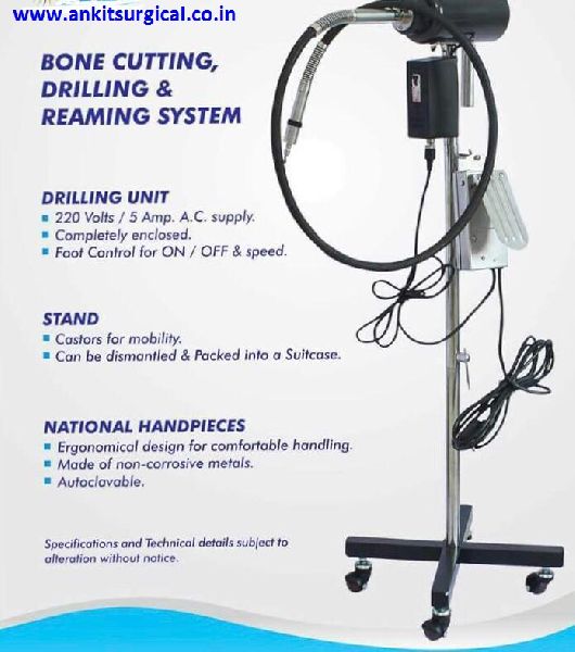 Bone Drilling Cutting & Reaming Systems, for Surgical Use, Feature : Disposable, Light Weight High Power