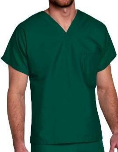 Half Sleeves Cotton Green Scrub Suit, for Clinical, Hospital, Pattern : Plain