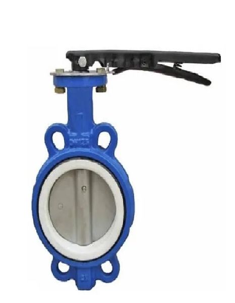 MS Body With Teflon Lining Butterfly Valve