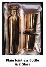 Copper Bottle With Glass Set, Feature : Easy To Place, High Strength