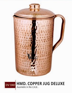 Hammered Copper Jug, for Water Storage, Feature : Durable, Leakage Proof
