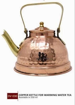 Hammered copper tea kettle, Capacity : 550 ml