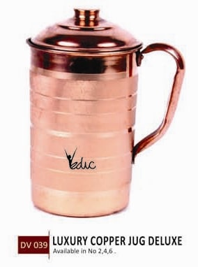 Luxury Copper Jug, for Water Storage, Feature : Fine Finish, Good Quality
