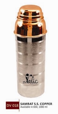 Plain Stainless Steel Copper Bottle, Feature : Hard Structure