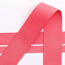 Red Polyester Plain Grosgrain Ribbon, for Gift Packaging, Decoration, Technics : Machinemade