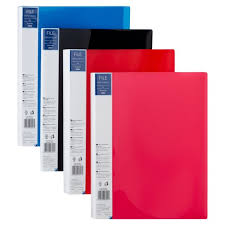 Rectangular PVC Display Book, Color : Blue, Red, Gray, Black