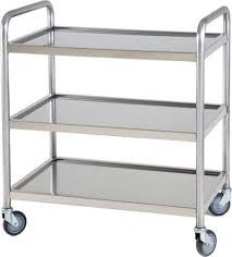 Coated Metal Utilities trolley, for Commercial, Hospital, Hospital Goods Lifting, Feature : Easy Operate