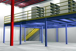 Colour Coated Mild Steel Modular Mezzanines, for Godown, Workshop