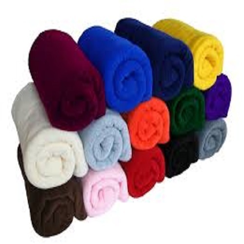 Plain Fleece Polar Blanket, Color : Blue, Brown, Grey.White, Light Green, Orange, Pink, Purple